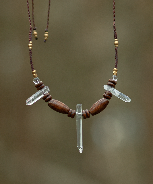 Clear Quartz Tribal Necklace